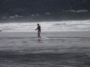 Surfer Seaside, Oregon Beach